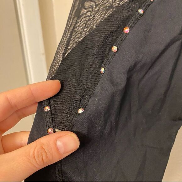 Weissman dance costume black pants FlexTek Mesh Pocket Leggings CF10301 SA - Picture 11 of 14